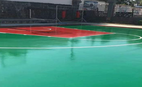 临汾篮球场翻新地面